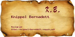 Knippel Bernadett névjegykártya